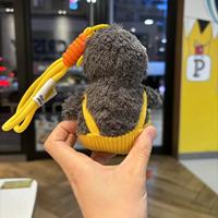 Personnalisé de haute qualité coloré en peluche boule porte-clés pingouin pendentif amusant jouet mignon jouet pour les femmes
