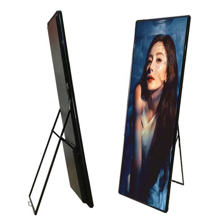 Muestra gratis interior P1.86P2 P2.5 P3 señalización Digital Led ventana Banners Video pared tablero LED pantalla póster Pantalla de pie