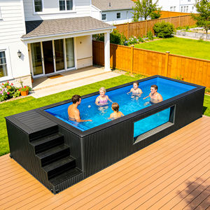 Piscina Familiar de Lujo de 3m, 4m, 5m, Diseño Listo para Instalar, Escalera de Vidrio, Piscina Multifuncional de Fibra de Vidrio Resistente a los Rayos UV - Product Image 2