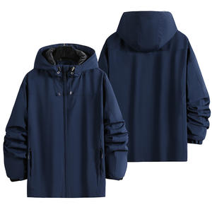 Унисекс демисезонная куртка с капюшоном, повседневная, свободного кроя, больших размеров, ветрозащитная, для пар, водонепроницаемая, дышащая, мягкая - Product Image 2