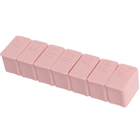 Boîte à pilules PP portable pour 7 jours, étanche, pour voyage, organisateur quotidien de médicaments et de vitamines, vente en gros