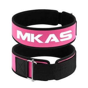 MKAS Ceinture d'haltérophilie <span class=keywords><strong>CrossFit</strong></span> pour femmes, ceinture d'haltérophilie à paillettes roses, taille personnalisée pour l'entraînement en salle de sport - Product Image 1