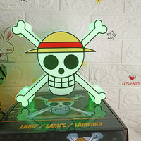 Squelette Coloré Nuit Lampe Pickup Lumière LED Lumière Dimmable 7 Changement de Couleur USB Jeu Ambiant Lampe de Bureau