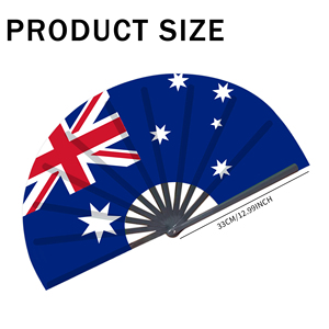 Abanicos Plegables de Bambú con la Bandera de Australia al por Mayor, Abanico de Mano para Carnaval, Boda, Festival, Fiesta, Agencia de Viajes - Product Image 5