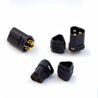 Conector Banana MT30 Macho-Hembra de 3 Pines para Montaje en PCB, Conector de Alimentación MT30-M/F con Revestimiento de Cobre Dorado, Clasificación 20A 500V, Carcasa PA