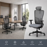Chaise de bureau ergonomique pour projets d'appel d'offres aéroportuaires avec vérin à gaz de classe 4, chaises de bureau exécutives en maille