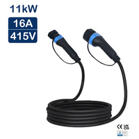 Fisher 11kw prise triphasée 16A EV chargeur câble voiture Type 2 à Type 2 connecteur de charge EV