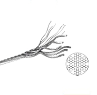 Câble en acier inoxydable de qualité marine 7x7 pour l'agencement architectural, les lignes de protection et les applications de sécurité polyvalentes