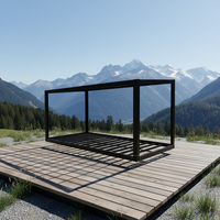 Kit de structure en acier préfabriquée pour maison modulaire australienne, construction rapide et facile, petite maison, appartement pour grand-mère, 20 pieds, 6 m x 3 m, toit en forme de chapeau de paille, kit de structure en acier préfabriqué