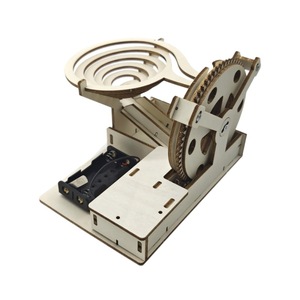 Kit de modelo de pista de bolas con engranajes de madera, experimento de ciencia y física, juguete educativo para niños de 7 a 9 años, ensamblaje manual - Product Image 4