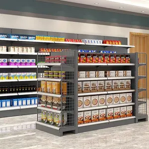 Estantes de supermercado de dos caras de nuevo diseño con alta calidad