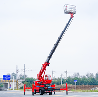 Truk Bucket Teleskopik Dongfeng 4x2 36m, Produksi Pabrik Langsung, Truk Angkat Hidrolik untuk Dijual
