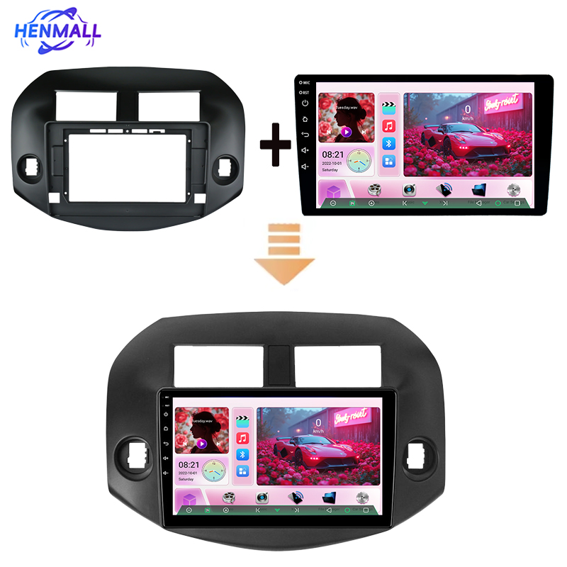 Henmall 10 дюймов Android автомобильный радиоприемник поддержка автомобильного рулевого колеса с зеркальным звеном автомобильный DVD-плеер для Toyota Rav4 2006-2012