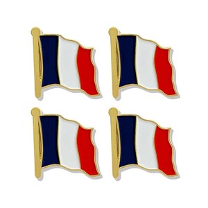 Broche double d'amitié en métal émaillé personnalisée, vente en gros d'usine, badge de revers, carte nationale, drapeau de la <span class=keywords><strong>France</strong></span> - Product Image 2