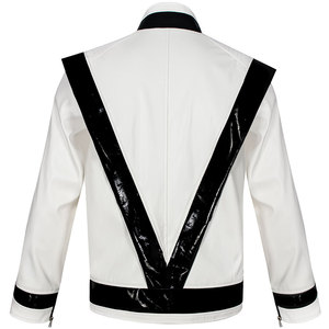 Chaqueta <span class=keywords><strong>de</strong></span> Cuero Blanca Personalizada <span class=keywords><strong>de</strong></span> Michael Jackson, Disfraz Unisex <span class=keywords><strong>de</strong></span> Beat It <span class=keywords><strong>Thriller</strong></span> para Representaciones Escénicas, Cosplay y Juegos <span class=keywords><strong>de</strong></span> Rol <span class=keywords><strong>de</strong></span> Halloween - Product Image 4