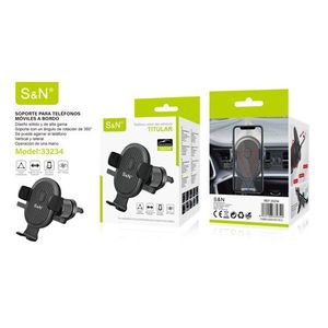 Soporte para Teléfono Móvil S&N con Rotación de 360 Grados, Material ABS para Ventilación de Aire, Uso en el Tablero del Automóvil, Ajuste Universal - Product Image 1