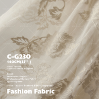 Tissu brodé broderie d'étamine de fleurs tridimensionnelles en mousseline de soie transparente pour robe robe chemise