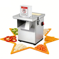Robuuste, duurzame 220V motor aangedreven groente-, aardappel- en fruit snijmachine voor horeca, laag geluidsniveau, geschikt voor bevroren vlees