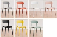 Chaise de salle à manger moderne en plastique avec dossier ergonomique pour hôtel, restaurant, café, cuisine, salle à manger