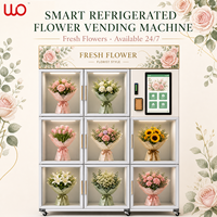 Distributeur automatique intelligent de fleurs fraîches avec réfrigération pour la vente au détail en libre-service 24h/24 et 7j/7