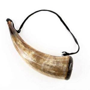 Contenedor de Polvo de Cuerno Natural Vintage, Frasco Náutico de Caza Hecho a Mano, Recipiente Tradicional de Cuerno para Polvo, Accesorio de Caza - Product Image 1