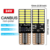10 Stück T10 W5W Auto-LED-Signalleuchte 7000K Weiß CANBUS 12V für Auto-Innenraum, Leseleuchten, Tür-, Karten-, Kofferraum- und Kennzeichenbeleuchtung
