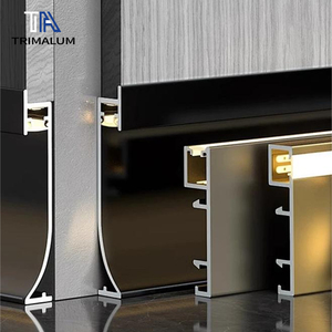 Bán Kính LED nhôm ốp chân tường Board lõm tuyến tính chiếu sáng với ánh sáng kênh ván chân tường <span class=keywords><strong>TRIM</strong></span> - Product Image 2