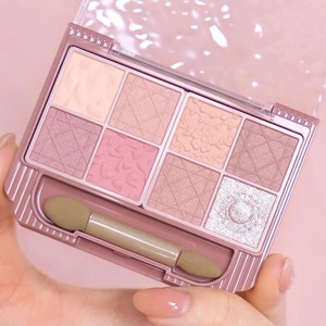 Palette de fards à paupières minéraux 8 couleurs style japonais en gros, gaufrée, scintillante, mate, waterproof, maquillage haute pigmentation - Product Image 3