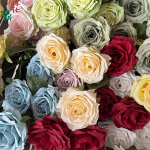 Roses en soie Hua Ding Studio, embossées, façonnées, pour décoration de mariage, style moderne, fleurs artificielles - Product Image 5