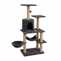 Arbre à chat multi-niveaux avec condo, poteaux à gratter, plateformes en peluche et panier pour grands chats – Mobilier d'intérieur pour animaux de compagnie