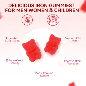 Grüne Peptid-Kollagen Vegane Eisen-Gummibärchen Nahrungsergänzungsmittel für Frauengesundheit mit Hautaufhellenden Vorteilen - Product Image 4