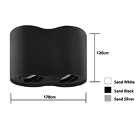 Plafonnier LED GU10 monté en surface plafonnier rond simple/double tête 5W 10W Spot Led lampes pour l'éclairage de la décoration de la maison