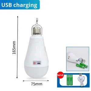 <span class=keywords><strong>Ampoule</strong></span> LED d'urgence avec conception <span class=keywords><strong>rechargeable</strong></span> à double <span class=keywords><strong>batterie</strong></span> détachable pour les marchés nocturnes et l'usage domestique - Product Image 6