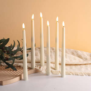 Bougie chauffe-plat LED à piles en plastique ivoire avec télécommande 10 touches Mermei - Product Image 2