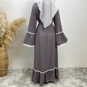 6770#B New Arrive Chiffon <b>Summer</b> Maxi Dress Long Sleeve With White Lace Fashion Mum Nursing Dresses 5 Colors - Product Image 5