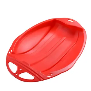 Outdoor Snow Saucer Sled Plastic Toboggan Round Sled for Winter Beach