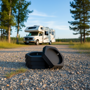 แผ่นรองปรับระดับรถบ้าน Vevor รับน้ำหนัก 5000 ปอนด์ ทำจากยาง ขนาด 10 นิ้ว รูปทรงกลม สำหรับขาตั้งรถบ้าน อุปกรณ์เสริมภายนอก - Product Image 2