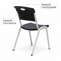 Chaise Commerciale Compacte, Empilable, Stable et Polyvalente pour Salles de Classe, Cafétérias, Hôtels, Traiteurs et Cuisines