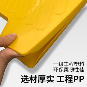 Panneau de signalisation de sécurité en plastique lisse en forme de A, impression sérigraphique jaune, pour extérieur, construction, prudence, sol mouillé, stationnement - Product Image 4