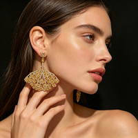 Boucles d'oreilles pendantes en forme d'étoile en cristal d'améthyste plaqué or 18 carats XM E282, tendance, pour femmes, bijoux de mariage et de fête