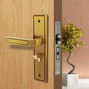 Maniglia per <span class=keywords><strong>Porta</strong></span> e <span class=keywords><strong>Finestra</strong></span> in Ottone Anticato, Stile Cinese Moderno, Leggera e Lussuosa, con <span class=keywords><strong>Serratura</strong></span> Magnetica Silenziosa per Porte in Legno - Product Image 4