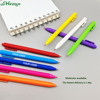 Stylo bille rétractable personnalisé avec logo, encre gel macaron 0,5 mm, stylo publicitaire en plastique Morandi pour cadeau