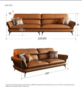 Canapé d'angle en cuir véritable élégant et moderne Suessen 2025 pour salon - Product Image 6