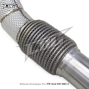 Tuyau de descente pour VW <span class=keywords><strong>GOLF</strong></span> <span class=keywords><strong>7</strong></span>/<span class=keywords><strong>7</strong></span>.5 MK7/MK7.5 <span class=keywords><strong>GTI</strong></span> 2.0T 2014-2020 Tuyau d'échappement en acier inoxydable Système d'échappement de voiture - Product Image 5