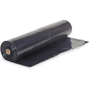 Farm Plastic Supply Black Plastic Sheeting 4 Mil 3 Ft X 200 Ft Polyethylene Vapor Barrier <b>Tarp</b> For Painters - Product Image 1