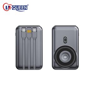 Batería Externa Magnética Inalámbrica Portátil 3 en 1 de Aluminio Personalizada al por Mayor, 10000 mAh, Carga Rápida, Cable Tipo C para Teléfono y Reloj - Product Image 1