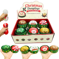 Jouet Squishy Boîte Mystère Dumplings de Noël avec Motifs Festifs et Paillettes, en provenance de l'Entrepôt des États-Unis