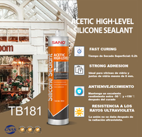 Scellant silicone acétique SANVO à séchage rapide, adhésif pour la construction et l'emballage, résistant aux intempéries