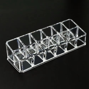 Wholesale Lipstick <b>Storage</b> Box 12 Slot Sturdy Organizer Lip Gloss Brushes Eyebrow Pencils Cosmetic Holder <b>Makeup</b> Display Desktop - Product Image 2