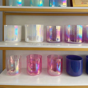 Gran Oferta: Cuencos Cantores de Cristal Q're Yoga, Sonido Sagrado, Color Chakra, Cristales Cósmicos Transparentes, para Sanación Sonora y Meditación - Product Image 3